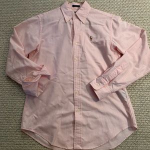 👕Ralph Lauren women’s button up pinstripe shirt
